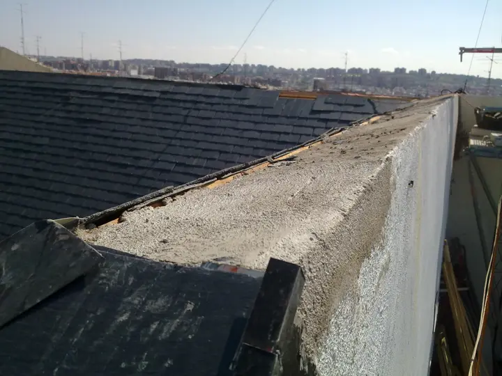 Remate del peto antes de la reparación · 2009
