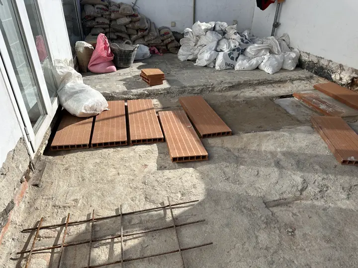 Preparación del nuevo soporte de la terraza · 2023
